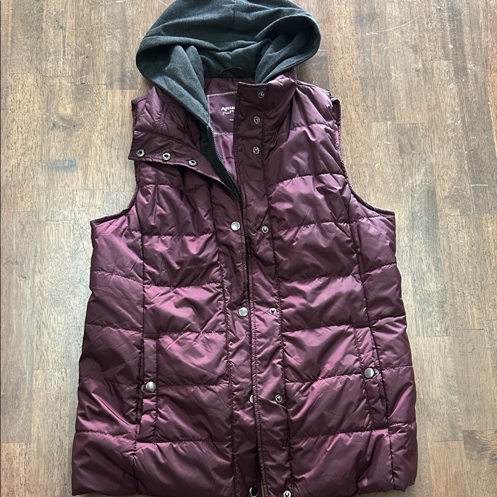 Arizona Jean Company Maroon Hooded Vest